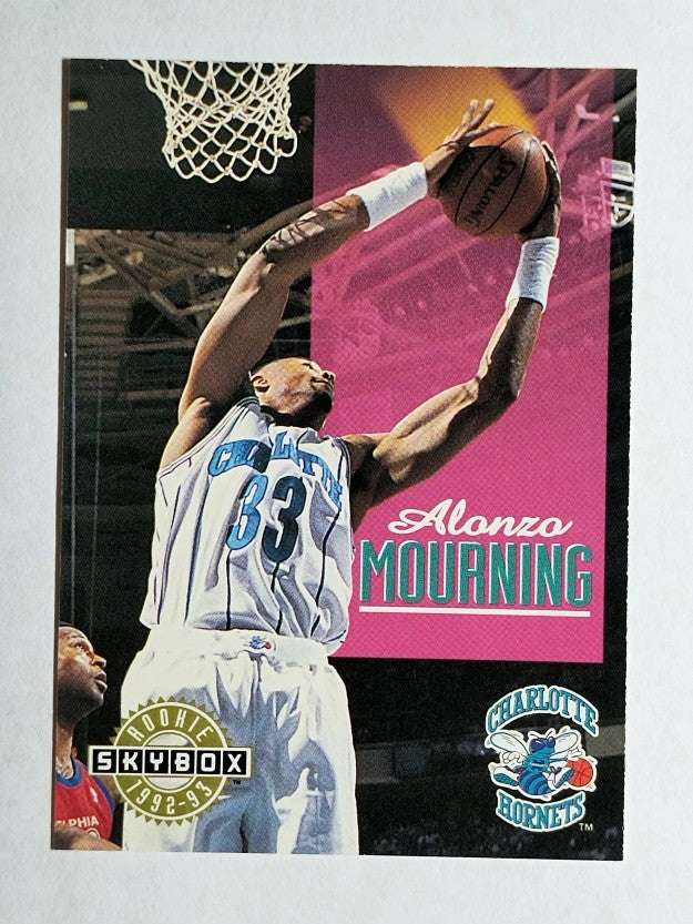 1992-93 SkyBox #332 Alonzo Mourning SP RC