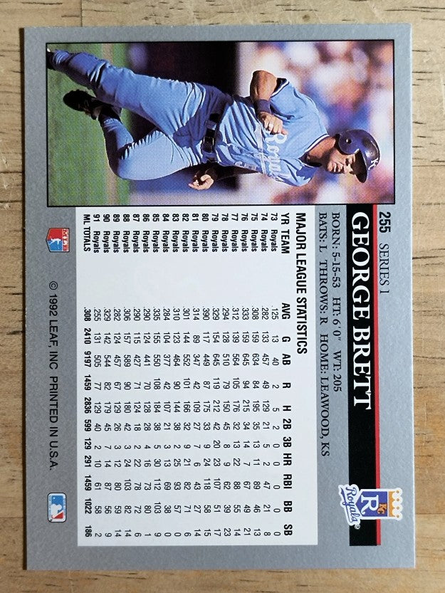 1992 Leaf #255 George Brett