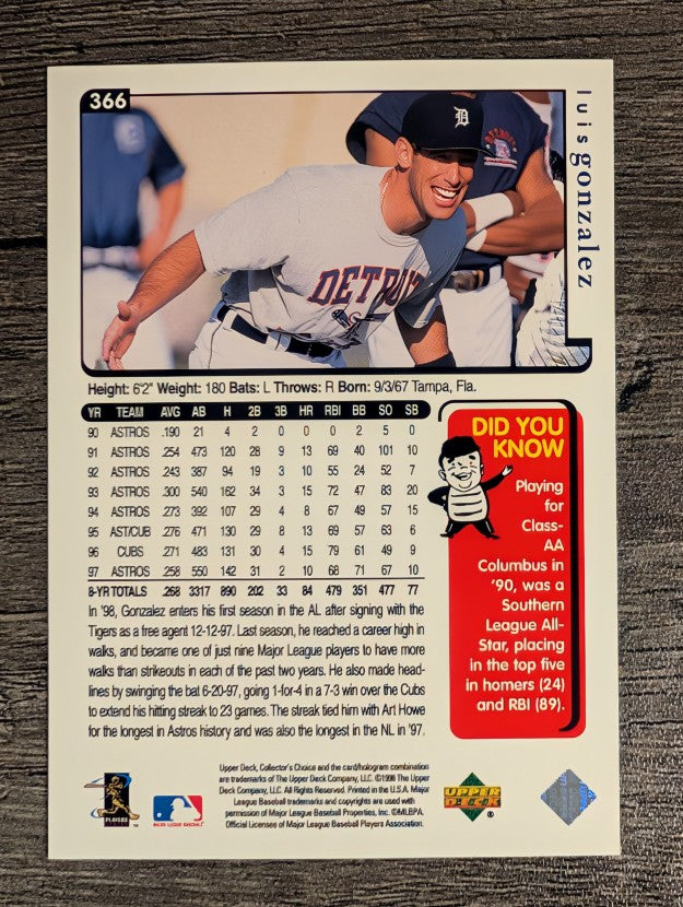 1998 Collector's Choice #366 Luis Gonzalez
