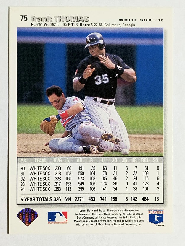 1995 Collector's Choice #75 Frank Thomas