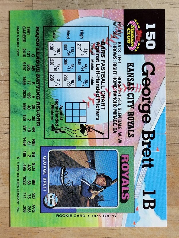 1992 Stadium Club #150 George Brett
