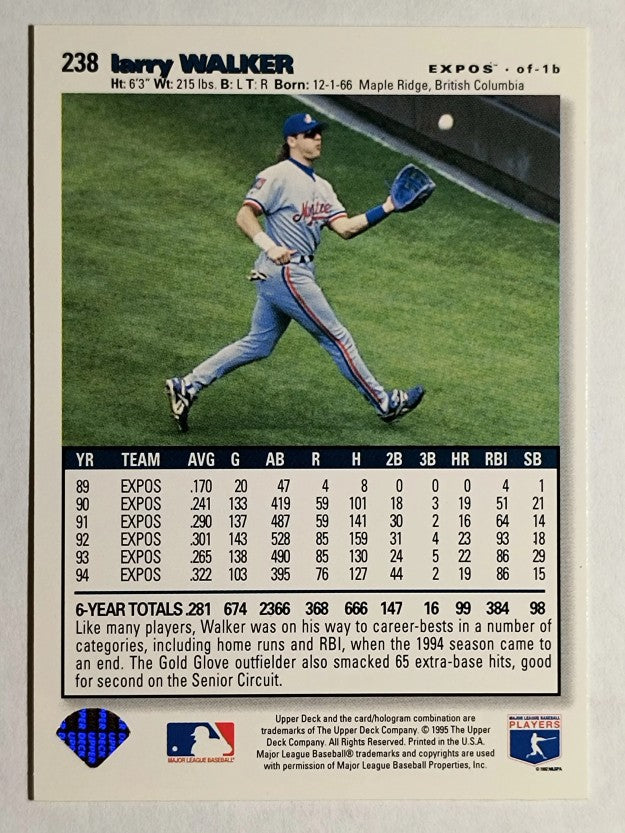 1995 Collector's Choice #238 Larry Walker