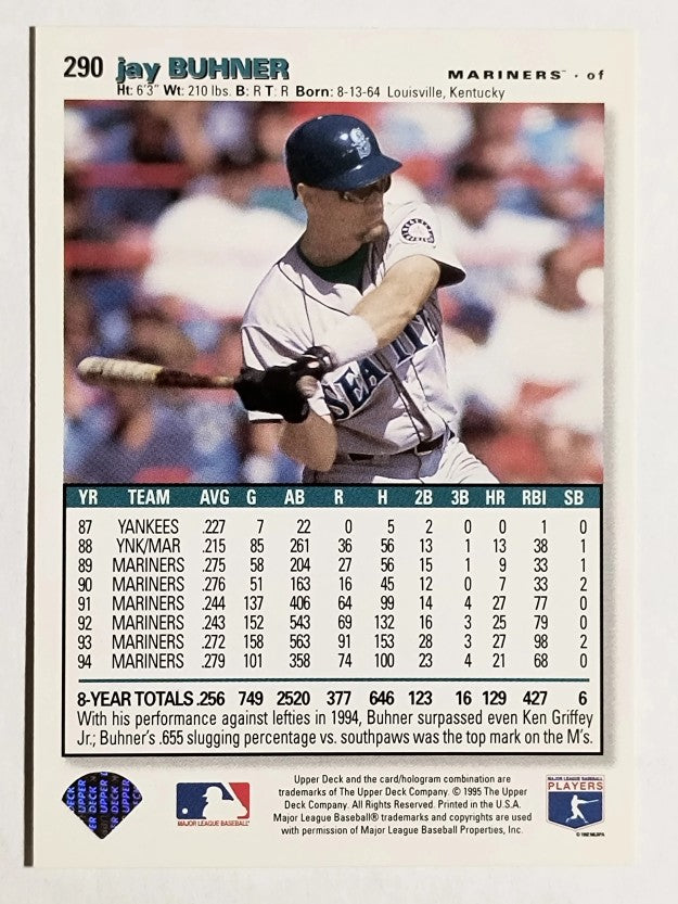 1995 Collector's Choice #290 Jay Buhner