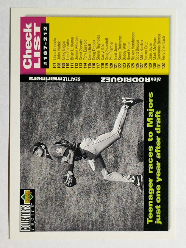 1995 Collector's Choice #527 Alex Rodriguez CL