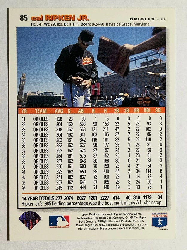1995 Collector's Choice #85 Cal Ripken