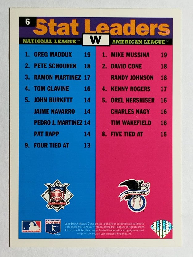 1996 Collector's Choice #6 Mike Mussina/Greg Maddux SL