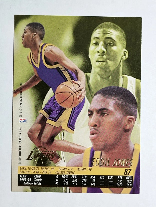 1994-95 Ultra #87 Eddie Jones RC