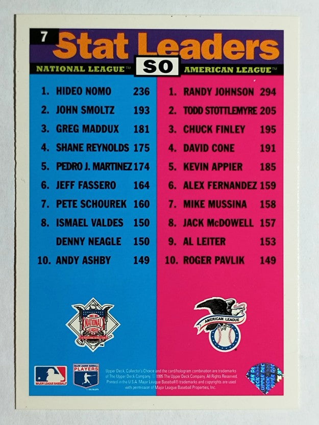 1996 Collector's Choice #7 Randy Johnson/Hideo Nomo SL