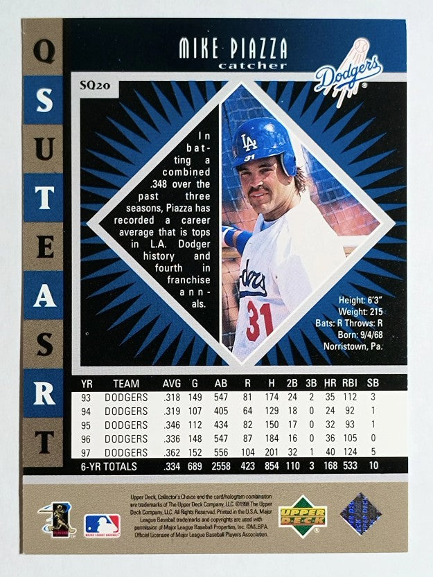 1998 Collector's Choice StarQuest Single #20 Mike Piazza