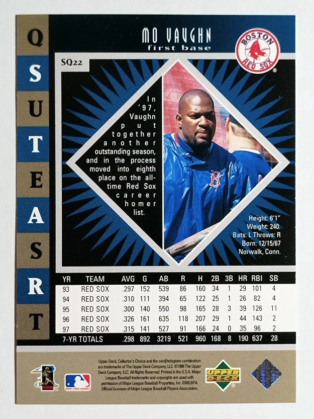 1998 Collector's Choice StarQuest Single #22 Mo Vaughn