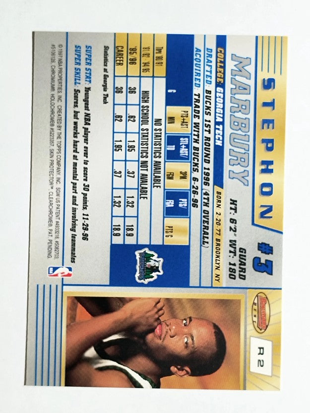 1996-97 Bowman's Best #R2 Stephon Marbury RC