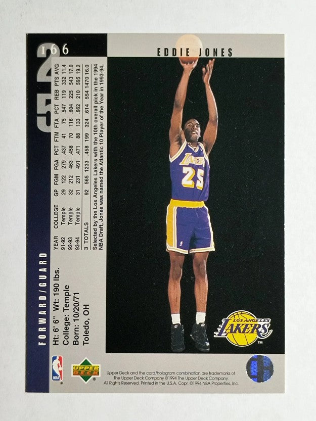 1994-95 Upper Deck #166 Eddie Jones RC
