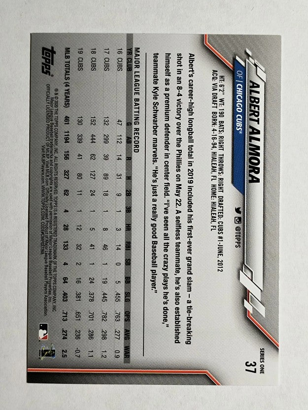 2020 Topps #37 Albert Almora