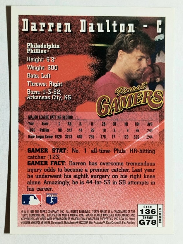 1996 Finest #B136 Darren Daulton B