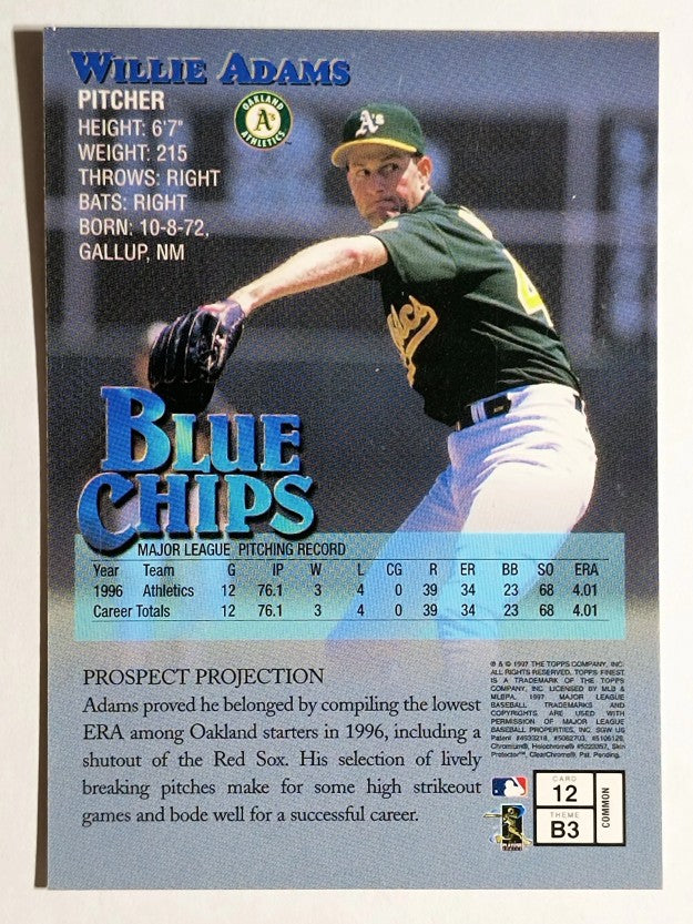1997 Finest #12 Willie Adams B