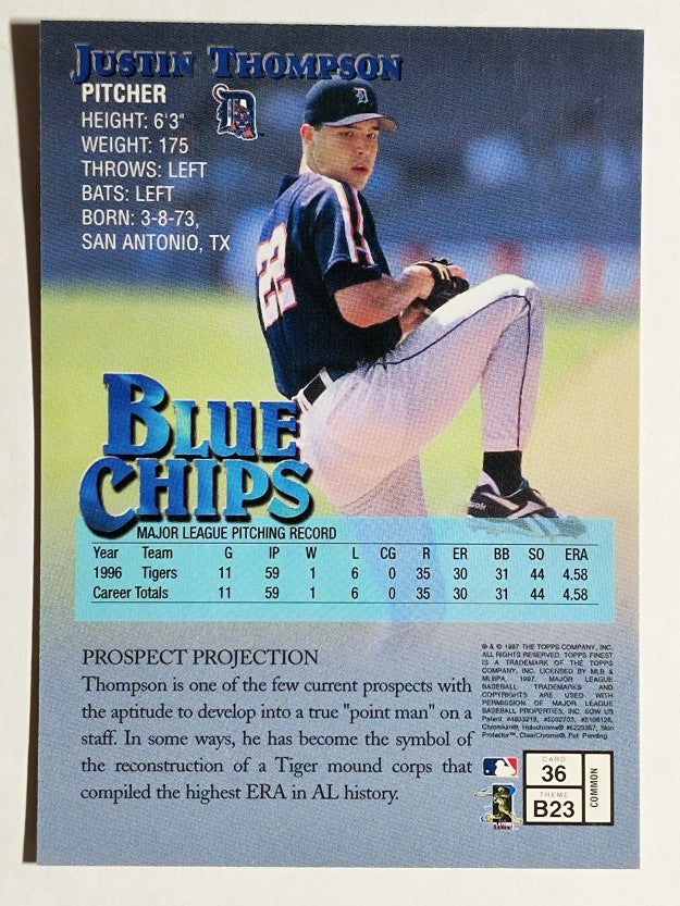 1997 Finest #36 Justin Thompson B