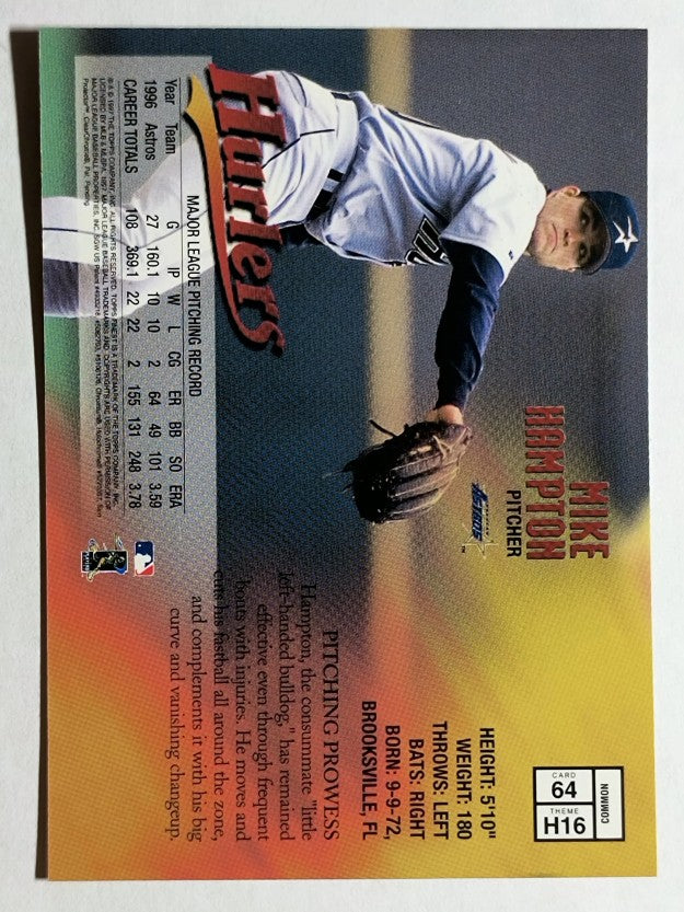 1997 Finest #64 Mike Hampton B