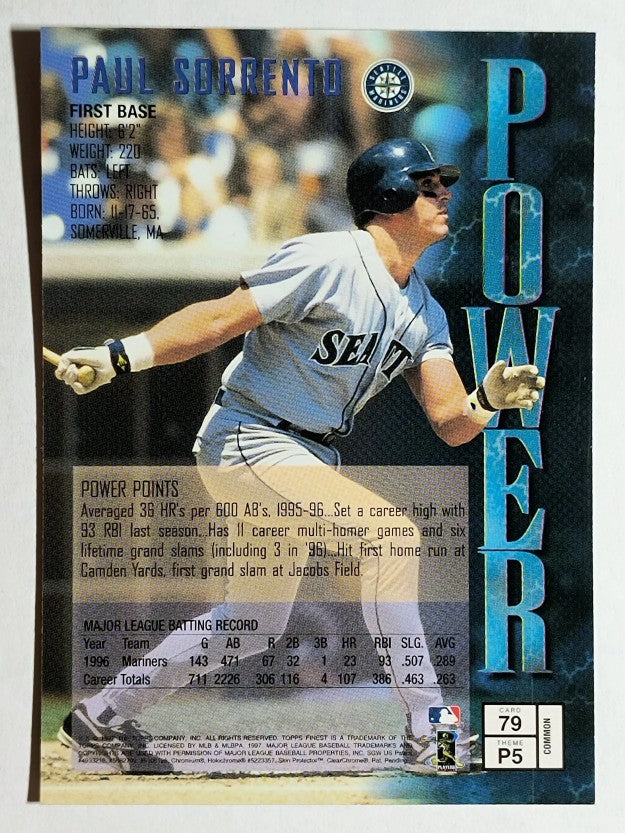 1997 Finest #79 Paul Sorrento B