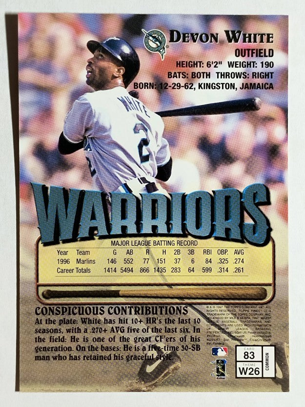 1997 Finest #83 Devon White B