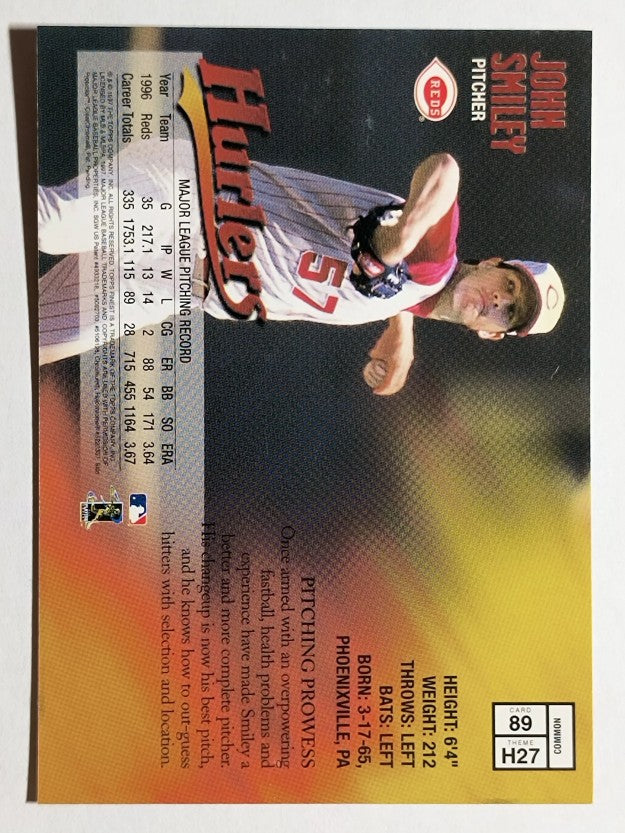 1997 Finest #89 John Smiley B
