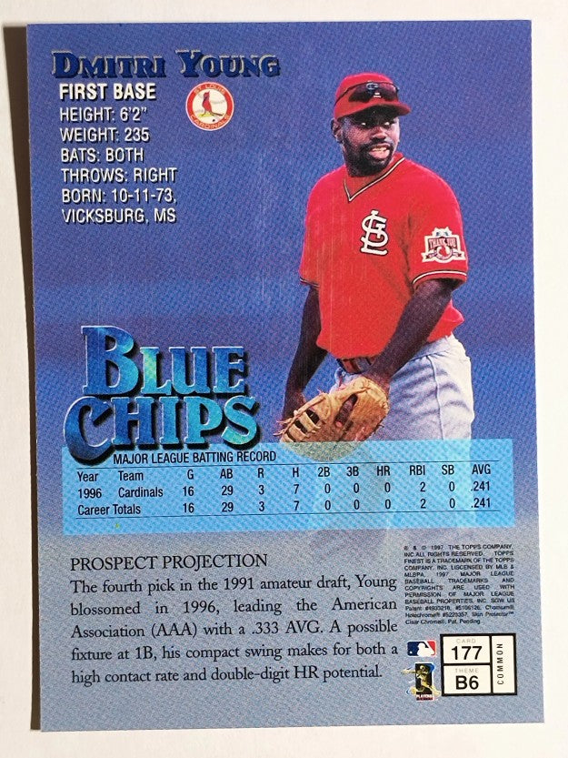 1997 Finest #177 Dmitri Young B