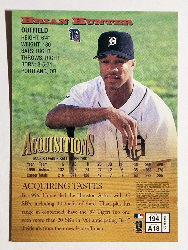 1997 Finest #194 Brian Hunter B