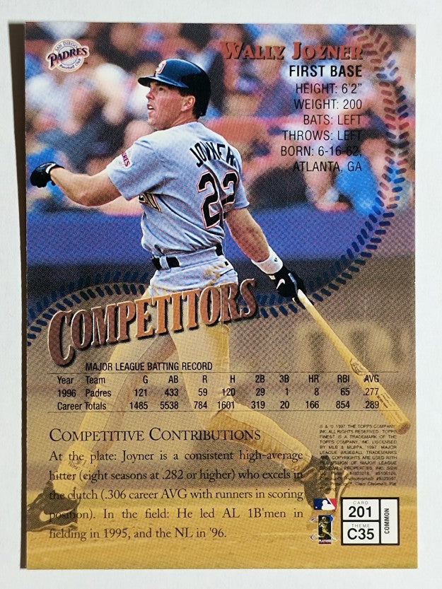 1997 Finest #201 Wally Joyner B