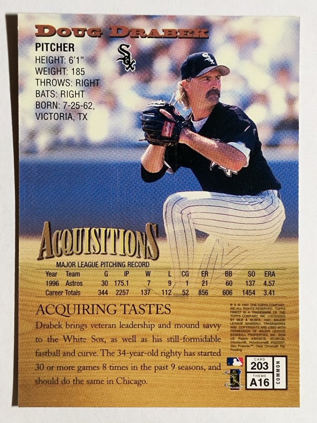 1997 Finest #203 Doug Drabek B