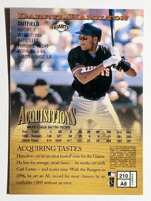 1997 Finest #210 Darryl Hamilton B