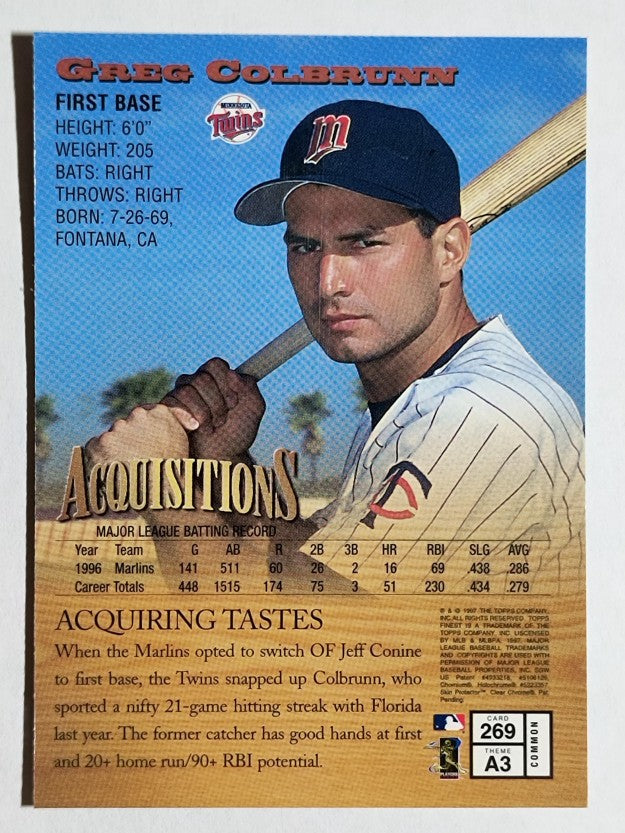 1997 Finest #269 Greg Colbrunn B