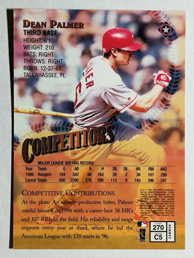 1997 Finest #270 Dean Palmer B