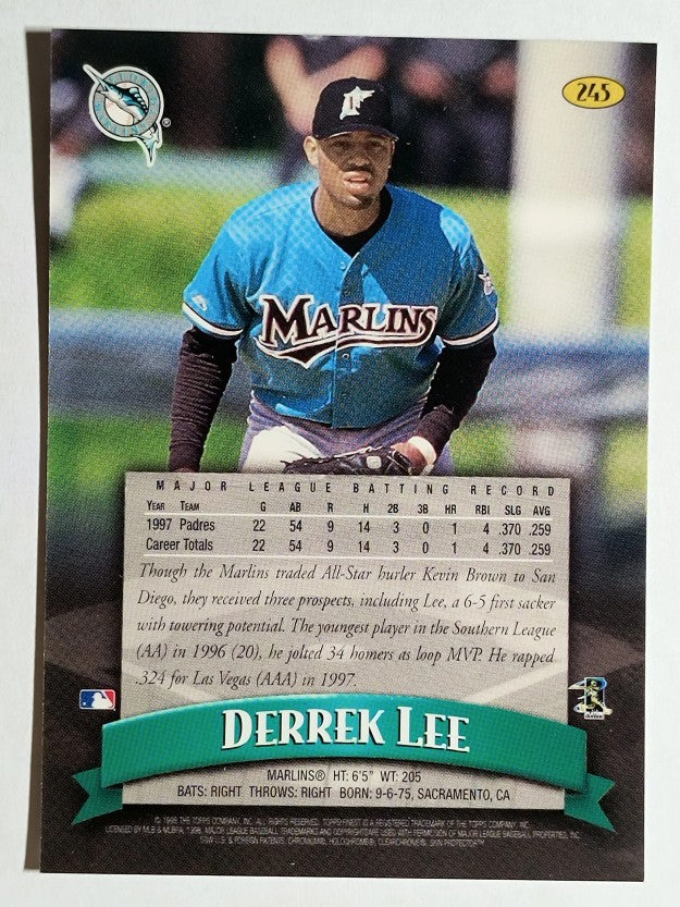 1998 Finest #245 Derrek Lee