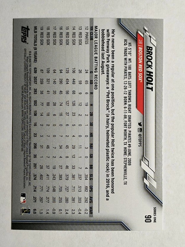 2020 Topps #90 Brock Holt