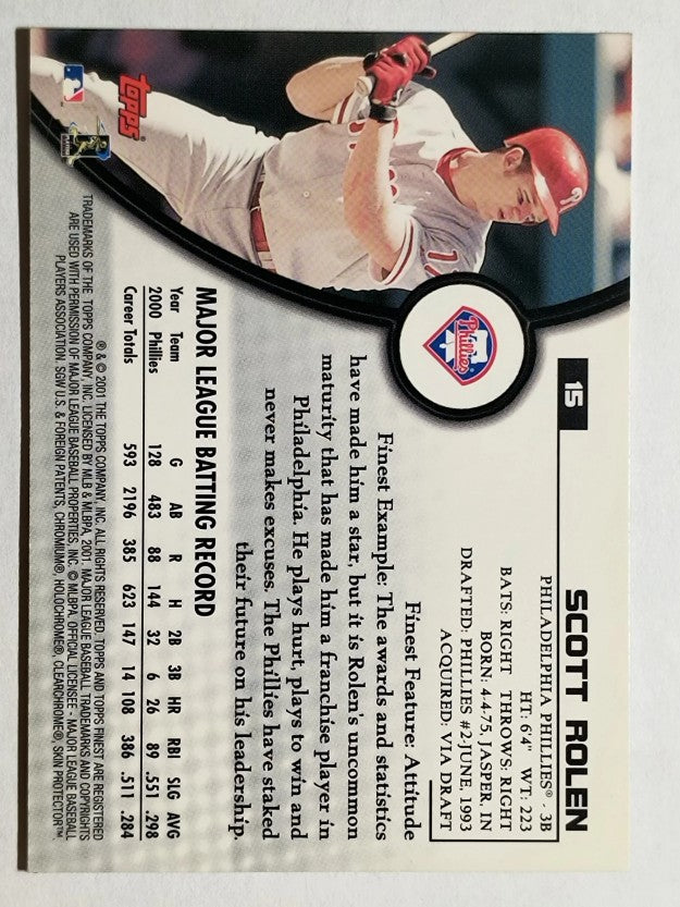 2001 Finest #15 Scott Rolen