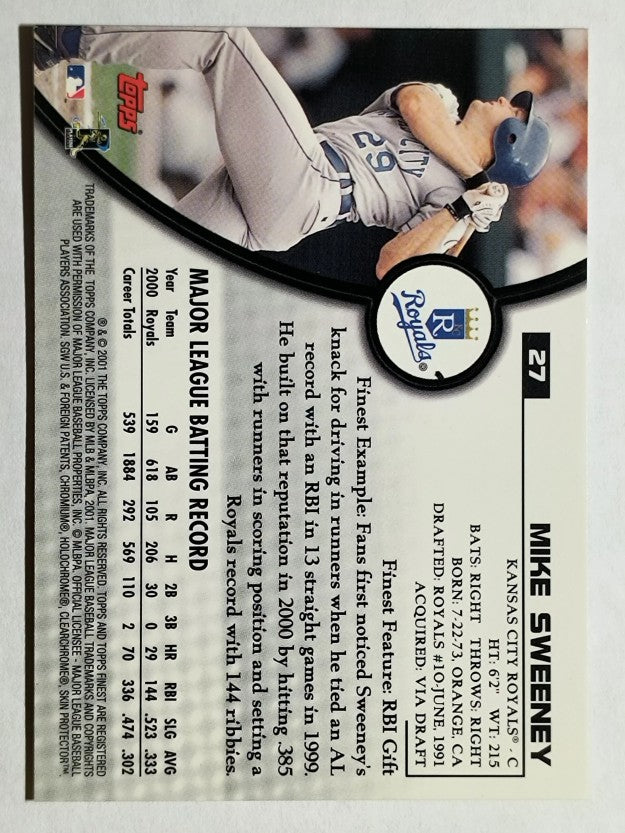 2001 Finest #27 Mike Sweeney