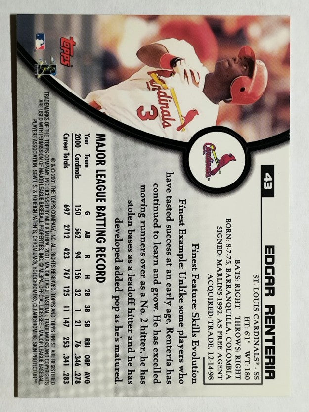 2001 Finest #43 Edgar Renteria