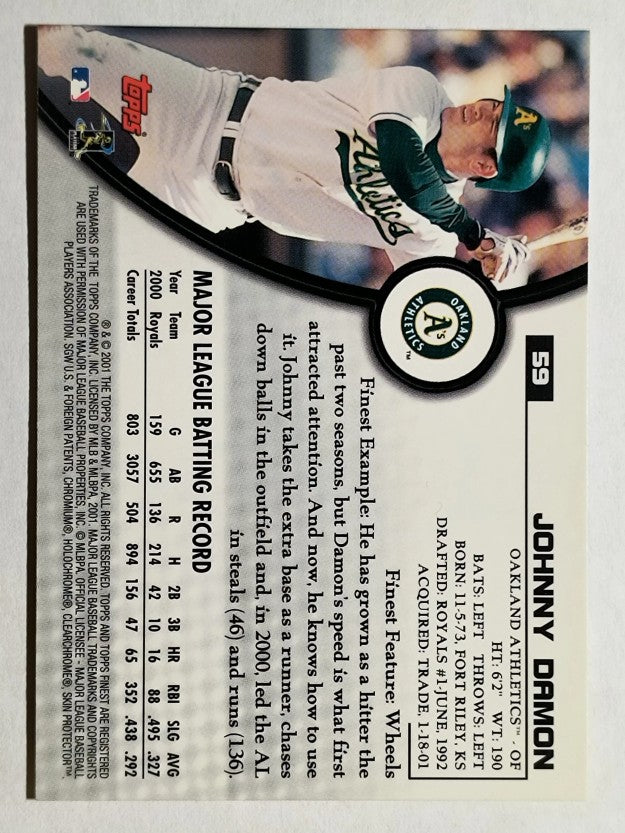 2001 Finest #59 Johnny Damon