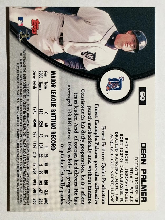 2001 Finest #60 Dean Palmer