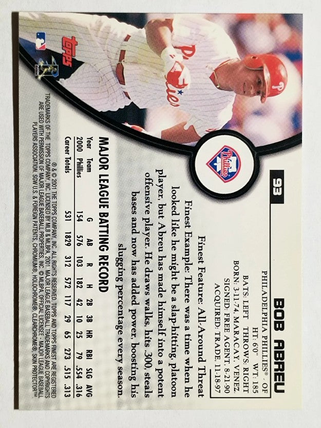 2001 Finest #93 Bob Abreu
