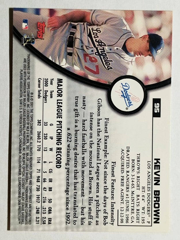 2001 Finest #95 Kevin Brown