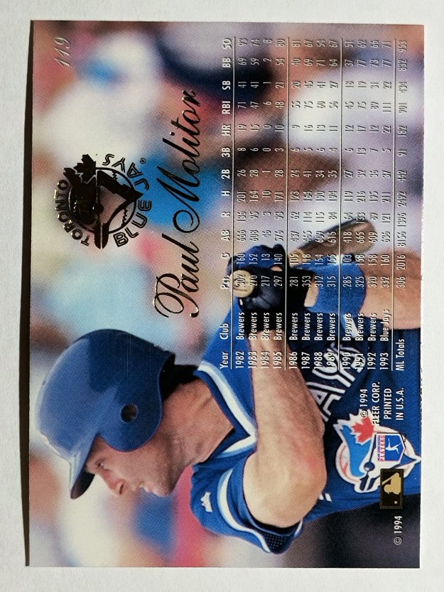 1994 Flair #119 Paul Molitor
