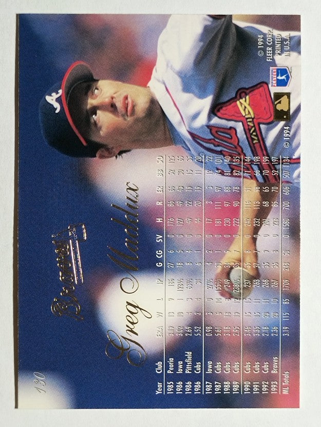 1994 Flair #130 Greg Maddux