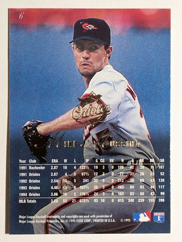 1995 Flair #6 Mike Mussina
