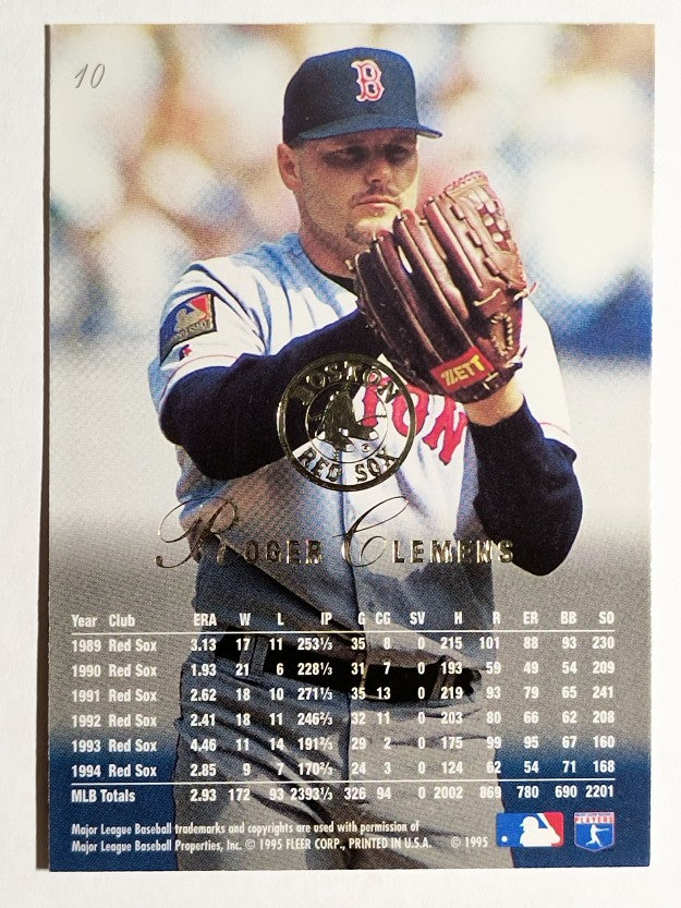 1995 Flair #10 Roger Clemens (NM)