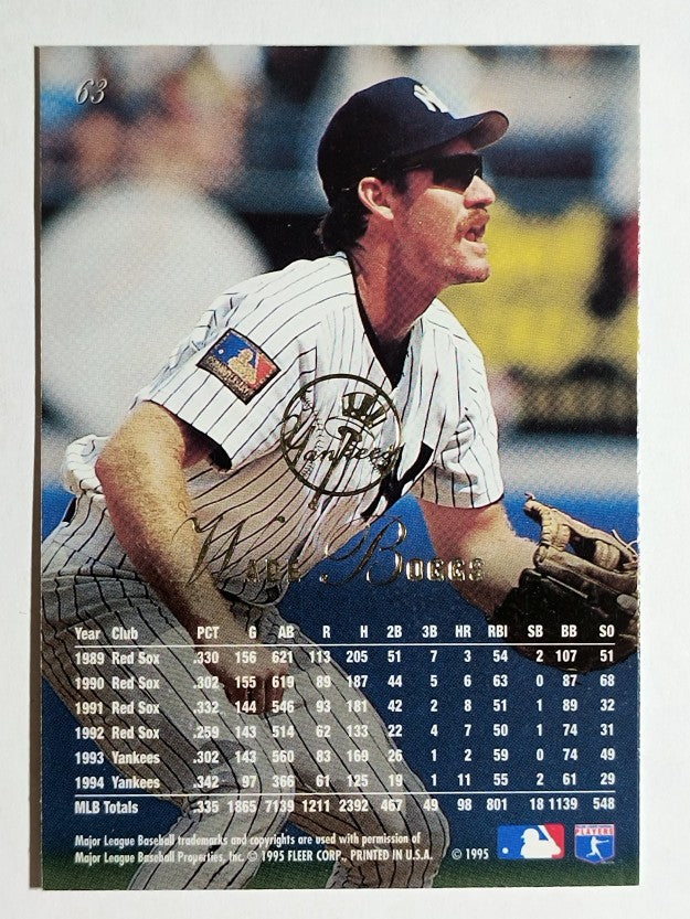 1995 Flair #63 Wade Boggs