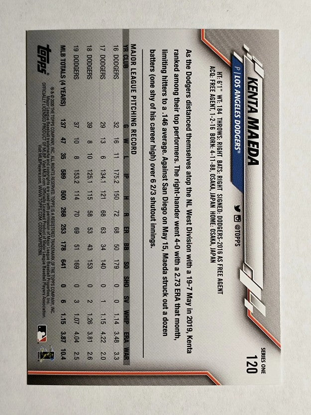 2020 Topps #120 Kenta Maeda