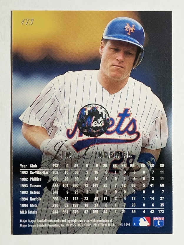 1995 Flair #173 Jim Lindeman