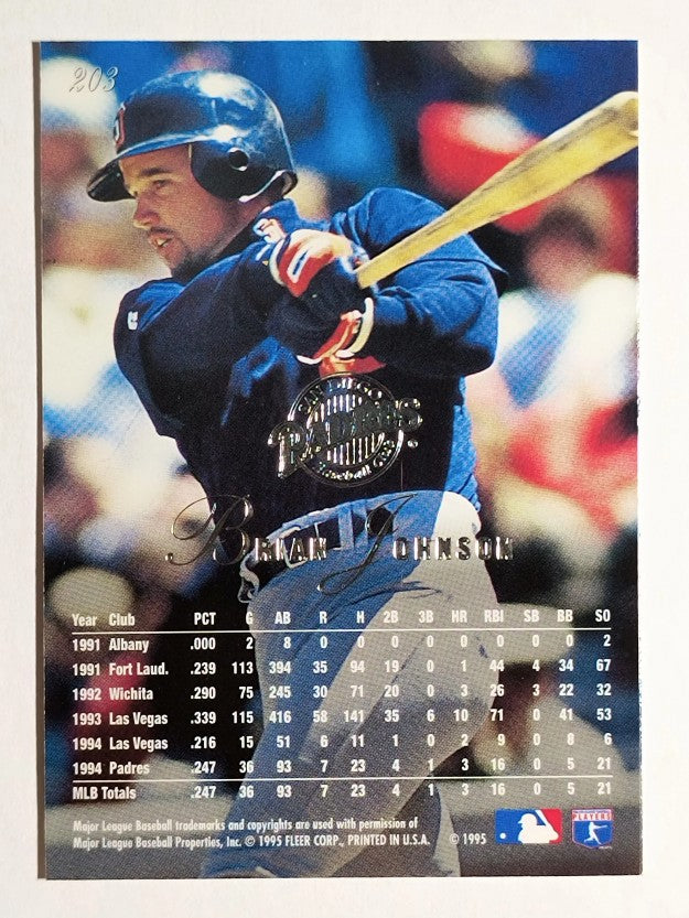 1995 Flair #203 Brian Johnson