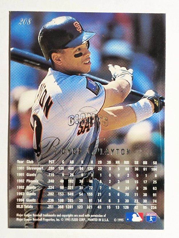1995 Flair #208 Royce Clayton