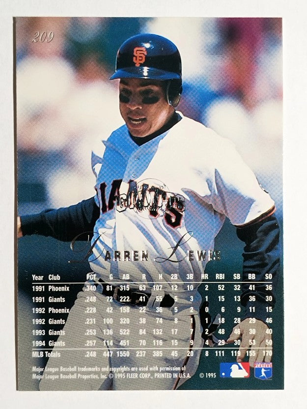 1995 Flair #209 Darren Lewis